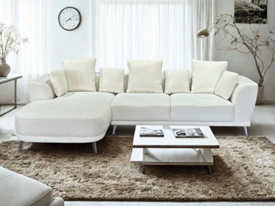 DS Living The 3 Seater Nova Lounger Right Corner Sofa In Grey Or Cream - image 1