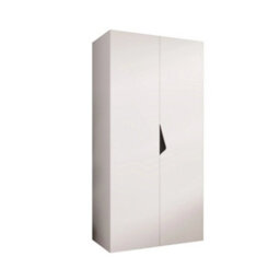 Arte Sandi I Hinged Door Wardrobe 100Cm - White Modern Wardrobe With Hanging Rail And Shelf - thumbnail 2