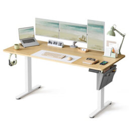 Vasagle Electric Standing Desk, Height Adjustable Desk, 160 X 70 Cm, Continuous Adjustment, Spliced Desktop, 4 Memory Heights - thumbnail 2