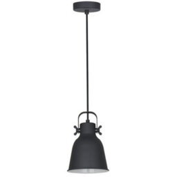 Luminosa Lighting Luminosa Scandinavian Hanging Pendant White, Black 1 Light  With Black, White Shade, E27 - thumbnail 2