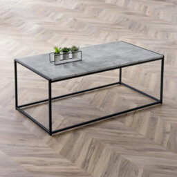 Julian Bowen Staten Concrete Coffee Table - Concrete And Black