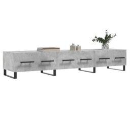 Berkfield Tv Cabinet Concrete Grey 150X36X30 Cm Engineered Wood - thumbnail 3