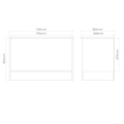 Trent Low 2 Door Sideboard In Black Gloss & Black Matt (Ready Assembled) - thumbnail 2