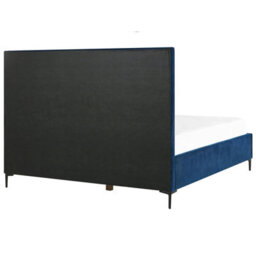 Beliani Ottoman Bed Velvet Sezanne 140 X 200 Cm (Eu Double) Navy Blue - thumbnail 8