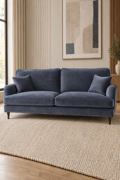 Loft Home Olivia Slate Blue 3 Seater Fabric Sofa - thumbnail 4