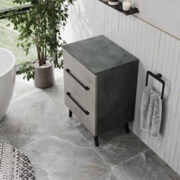 Aveli Bathroom Cloakroom Countertop Vanity Unit Cabinet Drawer 500mm Soft Close Grey - thumbnail 3