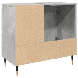 Berkfield Bathroom Cabinet Concrete Grey 65X33X60 Cm Engineered Wood - thumbnail 6