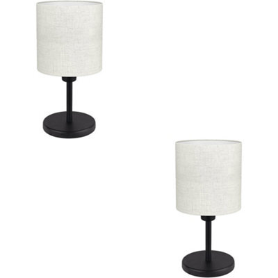 Loops 2 Pack Stylish Modern Black Table Lamp For Indoor Home Décor - image 1
