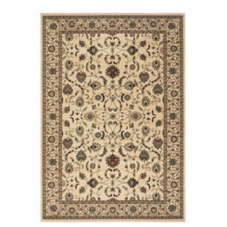 Persian Easy To Clean Bordered Floral Cream Traditional Rug For Dining Room-80Cm X 140Cm - thumbnail 4