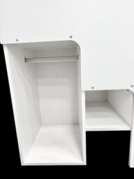 White Low Single Staircase Bunk Bed With Wardrobe, Shelves And Drawers With Enhanced Comfort Pocket Sprung Mattresses - thumbnail 3