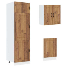 Berkfield 8 Piece Kitchen Cabinet Set Kalmar Old Wood Engineered Wood - thumbnail 5