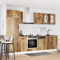 Berkfield 8 Piece Kitchen Cabinet Set Kalmar Old Wood Engineered Wood - thumbnail 3