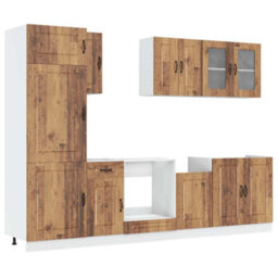 Berkfield 8 Piece Kitchen Cabinet Set Kalmar Old Wood Engineered Wood - thumbnail 2