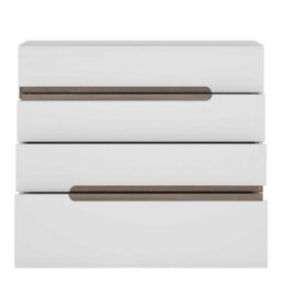 Wyld Haus Foxwhisk 4-Drawer Chest In White With Truffle Oak Accents - thumbnail 2