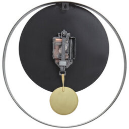 Wyld And Coco Novatime Black Gold 30Cm Wall Clock Minimalist No Numerals - thumbnail 4