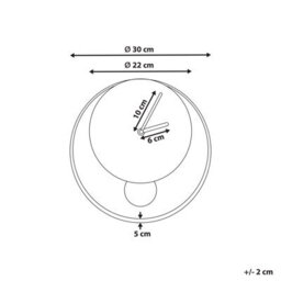 Wyld And Coco Novatime Black Gold 30Cm Wall Clock Minimalist No Numerals - thumbnail 3