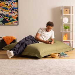 Icon Giant Indoor Outdoor Bean Bag Floor Cushion Khaki - thumbnail 3