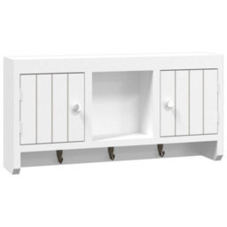 Berkfield Elegant Key Cabinet White 40X8.5X20 Cm Engineered Wood&steel