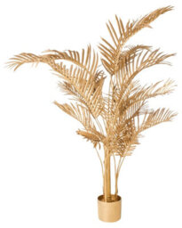 Wyld And Coco 160 Cm Gold Potted Artificial Palm With Iron Core - Luxury Faux Plant For Indoor Floors And Corners - thumbnail 1