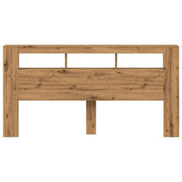 Berkfield Led Headboard Artisan Oak 200X18.5X103.5 Cm Engineered Wood - thumbnail 6