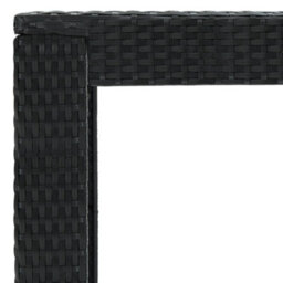 Berkfield Garden Bar Table Black 100X60.5X110.5 Cm Poly Rattan - thumbnail 5