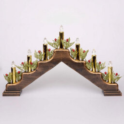 Shatchi Battery Operated Plastic Brass Finish Candle Bridge - H30Xw50Xd6.5Cm - thumbnail 8