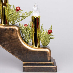 Shatchi Battery Operated Plastic Brass Finish Candle Bridge - H30Xw50Xd6.5Cm - thumbnail 6