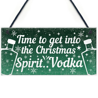 Red Ocean Bar Sign For Home Bar Hanging Plaque Vodka Gifts For Her For Him Funny Vodka Gift For Friend Christmas Keepsake - image 1
