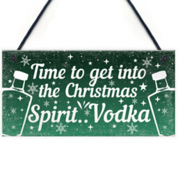 Red Ocean Bar Sign For Home Bar Hanging Plaque Vodka Gifts For Her For Him Funny Vodka Gift For Friend Christmas Keepsake - thumbnail 1