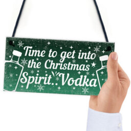 Red Ocean Bar Sign For Home Bar Hanging Plaque Vodka Gifts For Her For Him Funny Vodka Gift For Friend Christmas Keepsake - thumbnail 6