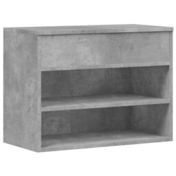 Berkfield Stylish Shoe Bench Concrete Grey 60X30X45 Cm Engineered Wood