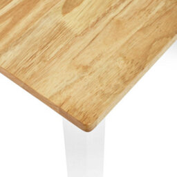 Oakham Premium Linwood 69Cm Square Dining Table - White & Oak - thumbnail 3