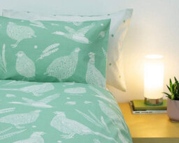 Creative Cloth Moorland Birds Superking Duvet Reversible Set Green - thumbnail 2