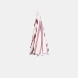 Ohs Stripe Parasol Umbrella Garden Outdoor Canopy Sun Shade - Chocolate/cream - thumbnail 6