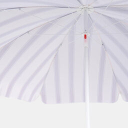Ohs Stripe Parasol Umbrella Garden Outdoor Canopy Sun Shade - Chocolate/cream - thumbnail 5