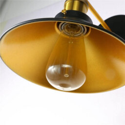 Antique Brass Adjustable Wall Lights With Black Cone Shades - thumbnail 4