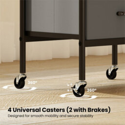 Makeup Organizer Holder With 2 Open Shelves And 2 Fabric Drawers - thumbnail 5