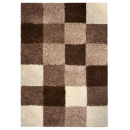 "Bravich Beige Tartan Shaggy Rug 120 X 170Cm (4' X 5'6"")" - thumbnail 3