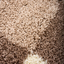 "Bravich Beige Tartan Shaggy Rug 120 X 170Cm (4' X 5'6"")" - thumbnail 4