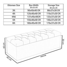 180Cm Chesterfield Ottoman Storage Box, Grey Plush Velvet Upholstered Blanket Box, End Of Bed Bench, Deep Storage Chest - thumbnail 3