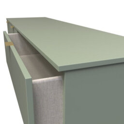 Fuji 2 Drawer 2 Door Wide Sideboard In Reed Green (Ready Assembled) - thumbnail 5