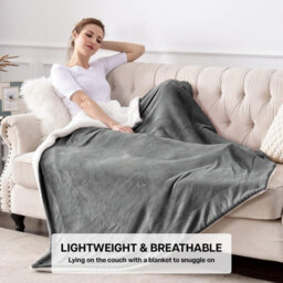 Ameha Silver Sherpa Fleece Blanket Soft Thick Fluffy & Reversible Throw For Couch Bed Sofa Single 130X150 Cm - thumbnail 3