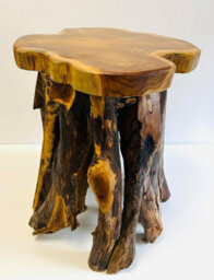 My Square Mile Wooden Coffee Table Teak Mushroom Round Side End Lamp Table Home Furniture (Driftwood Coffee Table 45Cm) - thumbnail 2