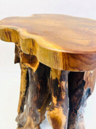 My Square Mile Wooden Coffee Table Teak Mushroom Round Side End Lamp Table Home Furniture (Driftwood Coffee Table 45Cm) - thumbnail 4