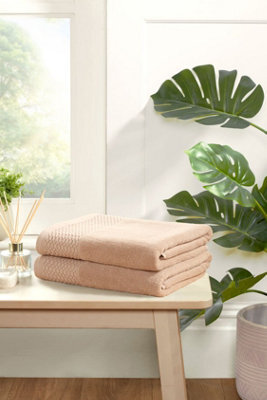 Rapport Home Eden Weave Bath Sheet Pure Cotton Mink - image 1