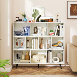 10 Cube Bookcase Mid Century Modern Storage Organizer - thumbnail 4