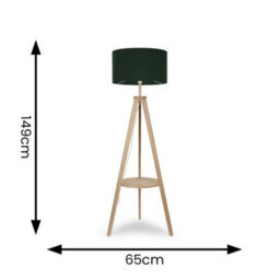 Tripod Floor Lamp Large Standard Standing Reading Light For Living Room Shade - thumbnail 2