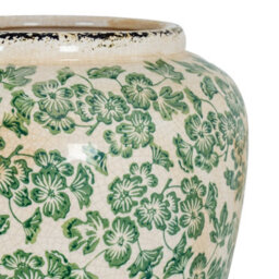 Four Candle Large Green Clover Olpe Vase - Ceramic Decorative Vase - Green - thumbnail 2
