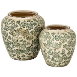 Four Candle Large Green Clover Olpe Vase - Ceramic Decorative Vase - Green - thumbnail 4