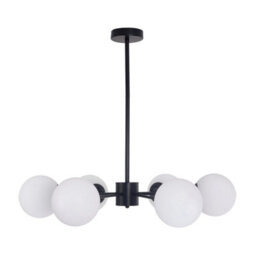 Living And Home Black 6-Head Modern Sputnik Chandelier Pendant Light - thumbnail 4